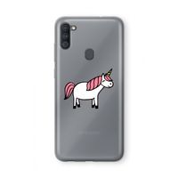 Eenhoorn: Samsung Galaxy A11 Transparant Hoesje