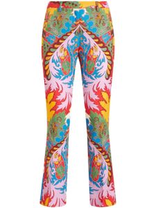 ETRO paisley-print flared cropped trousers - Multicolore