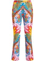 ETRO pantalon court évasé à motif cachemire - Multicolore