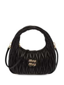 Miu Miu mini sac Miu Wander Matelassé - Noir