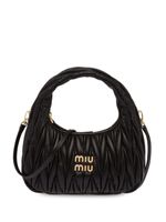 Miu Miu mini sac Miu Wander Matelassé - Noir