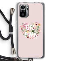 GRL PWR Flower: Xiaomi Redmi Note 10S Transparant Hoesje met koord