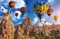 JigSaw Hot Air Balloon boven de Bergen 1000 Stukjes Puzzel 50 x 70 cm Puzzle Vanaf 14+