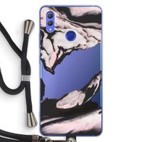 Roze stroom: Honor Note 10 Transparant Hoesje met koord