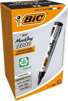 Permanente markeerstift Bic Marking 2000 Zwart 12 Onderdelen (3086122000095)