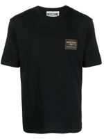 Moschino t-shirt en coton à patch logo - Noir