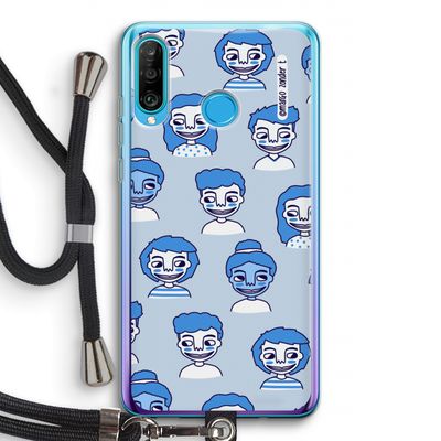 Gezichtjes: Huawei P30 Lite Transparant Hoesje met koord