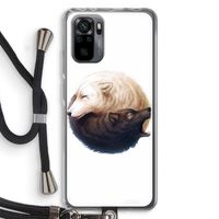 Yin Yang Wolves: Xiaomi Redmi Note 10 Pro Transparant Hoesje met koord
