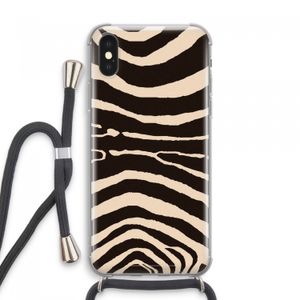 Arizona Zebra: iPhone XS Max Transparant Hoesje met koord