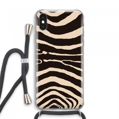 Arizona Zebra: iPhone XS Max Transparant Hoesje met koord