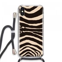 Arizona Zebra: iPhone XS Max Transparant Hoesje met koord