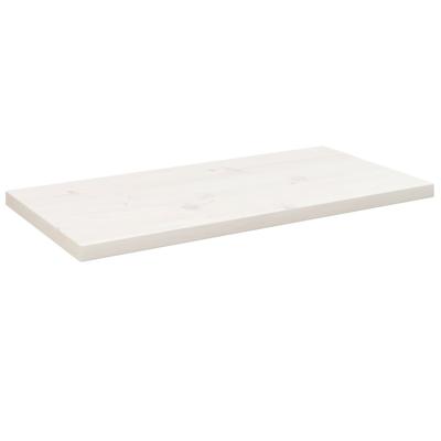 Tafelblad rechthoekig 80x40x2,5 cm massief grenenhout wit