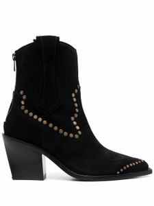 Zadig&Voltaire bottes Cara en daim à bout pointu - Noir