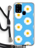 Margrietjes: Samsung Galaxy M31 Transparant Hoesje met koord