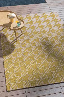 Ted Baker - Vloerkleed Houndstooth Mustard Outdoor 455706 -