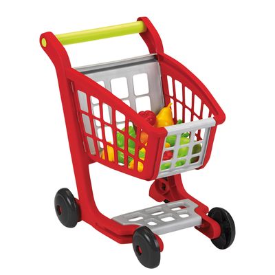Ecoiffier 100% chef winkelwagen met boodschappen