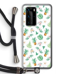 Ananas bladeren: Huawei P40 Pro Transparant Hoesje met koord
