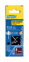 Rapid Blindklinknagels Zwart | Ø4,8 x 12 mm | Incl. Boor | 50 Stuks - 5001471
