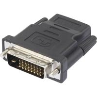 Renkforce RF-4212228 HDMI / DVI Adapter [1x HDMI-bus - 1x DVI-stekker 24+1-polig] Zwart