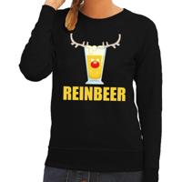 Foute kersttrui Reinbeer - zwart - voor dames - bier - drank