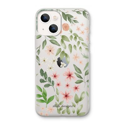 Botanical sweet flower heaven: iPhone 13 mini Transparant Hoesje