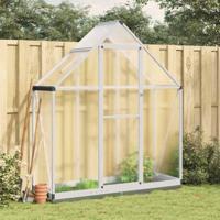 VidaXL Tuinkas met basisframe 169x58x202 cm aluminium zilverkleurig