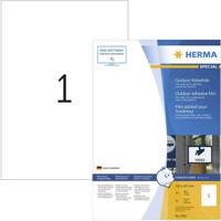 Herma 9501 Folie-etiketten 210 x 297 mm Polyethyleen folie Wit 50 stuk(s) Permanent hechtend Laser (kleur), Laser (zwart/wit), Kopiëren (kleur), Kopiëren