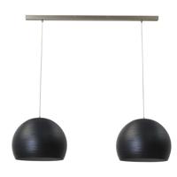 Masterlight Zwarte eetkamer hanglamp Concepto 2x40 2811-05-100-2