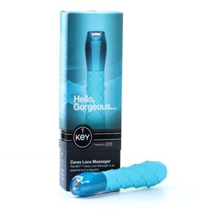 key by jopen - ceres lace massager blauw