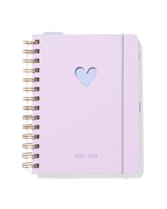 HEMA Schoolagenda 25-26 18.4x14.2cm Karton Hartjes