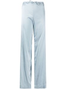 Jacquemus pantalon ample en satin - Bleu