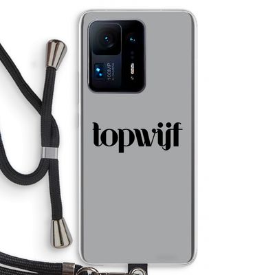 Topwijf Grijs Zwart: Xiaomi Mi Mix 4 Transparant Hoesje met koord