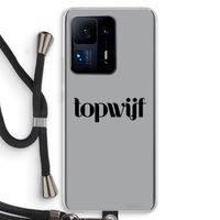 Topwijf Grijs Zwart: Xiaomi Mi Mix 4 Transparant Hoesje met koord
