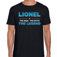 Lionel Voornaam cadeau - The man, The myth the legend - zwart - voor heren - verjaardag