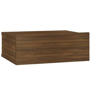 vidaXL Nachtkastje zwevend 40x30x15 cm bewerkt hout bruin eikenkleur