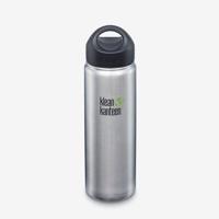 Klean Kanteen Classic Wide 800ml/27oz + Ringdop Drinkfles Brushed Stainless 800ml