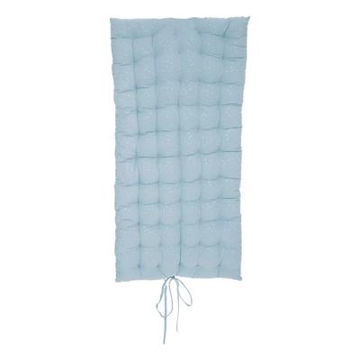 Atmosphera Vloerkussen Matras - blauw - polyester/katoen - 120 x 60 x 5 cm - Extra lang
