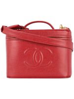 CHANEL Pre-Owned short cosmetic logo tote - Rouge - thumbnail