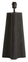 Light & Living Tafellamp 'Navelli' Mangohout, 40cm, kleur Mat Zwart (excl. kap)