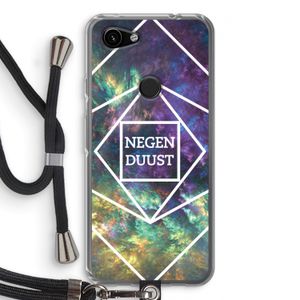 Negenduust ruimte: Pixel 3a Transparant Hoesje met koord