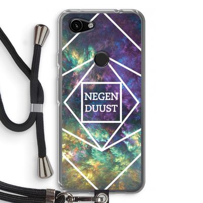 Negenduust ruimte: Pixel 3a Transparant Hoesje met koord