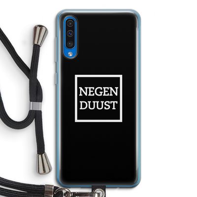 Negenduust black: Samsung Galaxy A50 Transparant Hoesje met koord