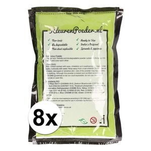 8x Holi kleurpoeder groen