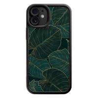 iPhone 12 zwarte case - Monstera leaves