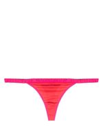 Karl Lagerfeld string satiné à design bicolore - Rouge
