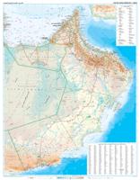 Wandkaart Oman - United Arab Emirates Geographical - Oman / Verenigde Arabische Emiraten geografisch | 74 x 94 cm | Gizi Map
