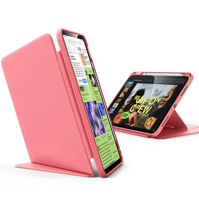 iPad 10th Generation Flip Magnetic Case with Pencil Holder - Red