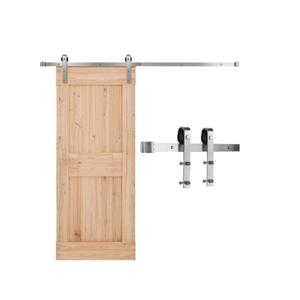 VEVOR Schuifdeursysteem 150 kg Schuifdeurbeslag 183 cm spoor Zilver