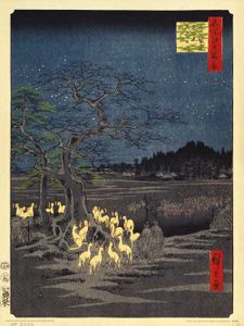 Hiroshige Fox Fires Art Print 30x40cm