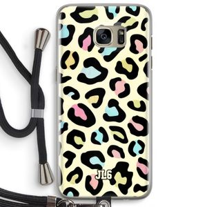Leopard pattern: Samsung Galaxy S7 Edge Transparant Hoesje met koord